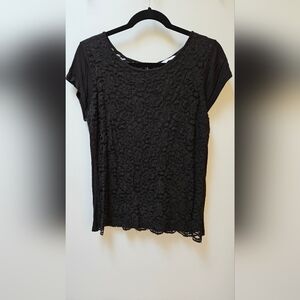 Elegant Black Lace Top